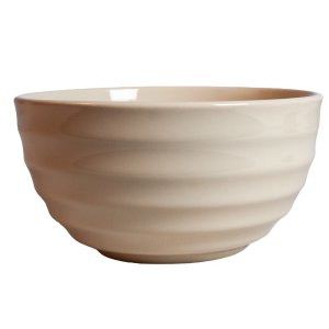 Bol cu model in relief, Cesiro, 650 ml, Crem Ivoire