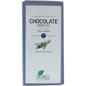 Ciocolata neagra bio vegana cu lavanda De la Conca, 100g