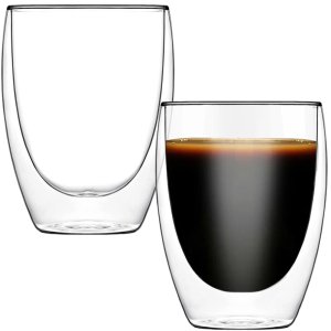 Set 2 pahare din sticla cu pereti dubli, Quasar &amp; Co.®