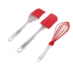 Set 3 Ustensile premium de Bucatarie din Silicon, Tel Pensula