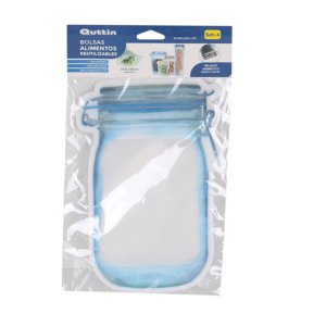 Set 4 pungi cu fermoar, conservare alimente, reutilizabile 16,5x24,3x7,4