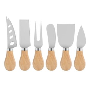 Set 6 cutite branza, awwaline, maner din bambus