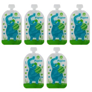 Set 6 pungi Petite&amp;Mars Papoo, reutilizabile pentru mancare