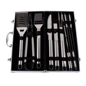 Set accesorii 10 piese gratar cu diplomat de aluminiu / 842