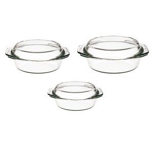 Set vase termorezistente Simax, 0.7L, 1L, 1.5L cu capac, 6 piese