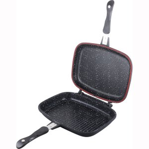 Tigaie grill dubla dreptunghiulara DarkLine